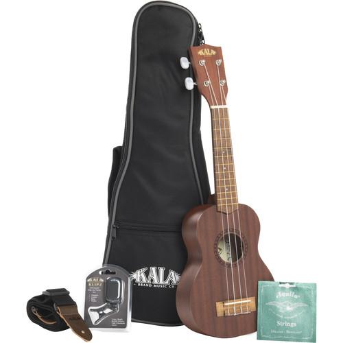 KALA Satin Mahogany Soprano Ukulele Bundle