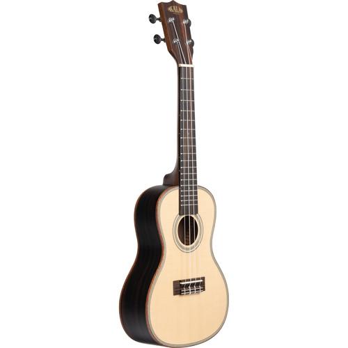 KALA Satin Solid Spruce Striped Ebony Concert Ukulele