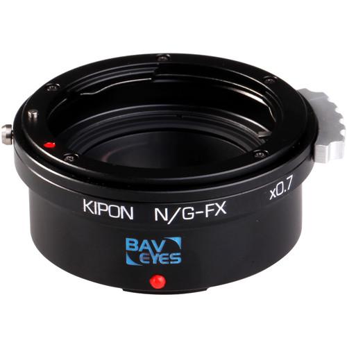 KIPON Baveyes 0.7x Lens Mount Adapter for Nikon F, G-Type Lens to FUJIFILM FX-Mount Camera