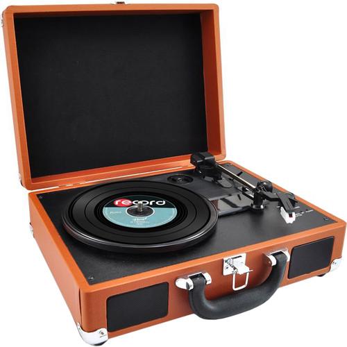 Pyle Pro PVTTBT6BR Portable Turntable with Bluetooth and USB