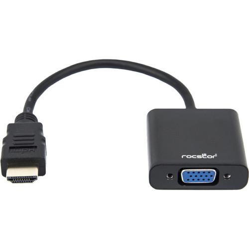 Rocstor 6" HDMI to VGA 3.5mm Audio Adapter