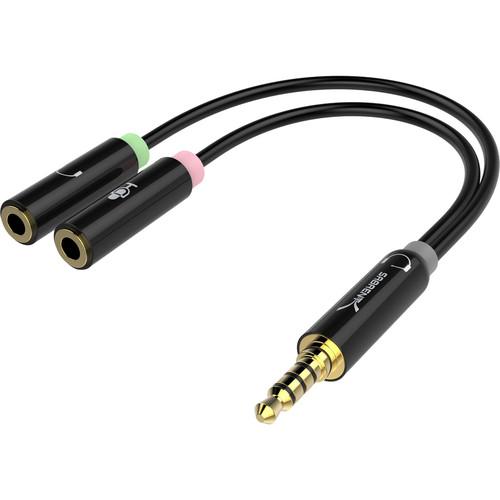 Sabrent 3.5mm Combo Headset to Microphone and Headphone Y-Splitter Cable