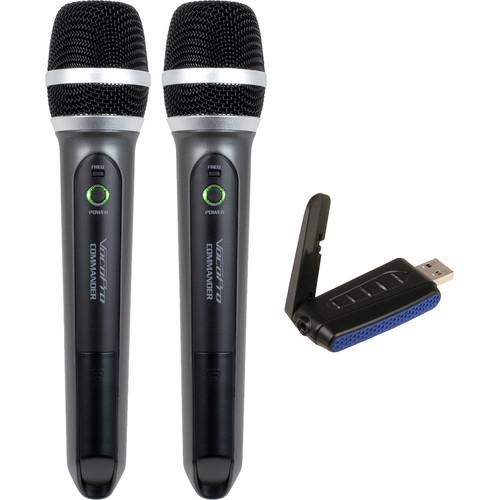 VocoPro Commander-USB-Handheld USB 2-Channel UHF Wireless Handheld Microphone System