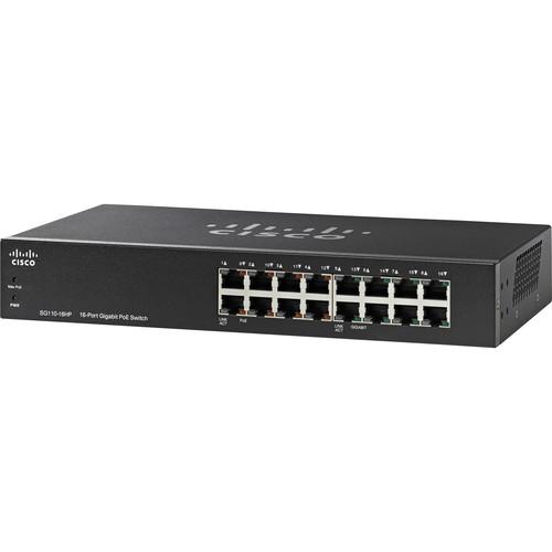 Cisco SG110-16HP 110 Series 16-Port Unmanaged PoE Network Switch