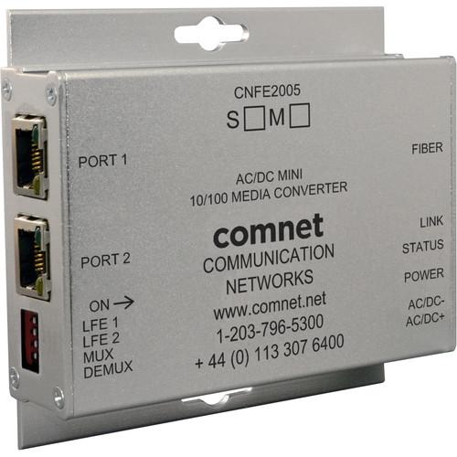 COMNET Mini Multimode 1310nm AC DC Power Media Converter