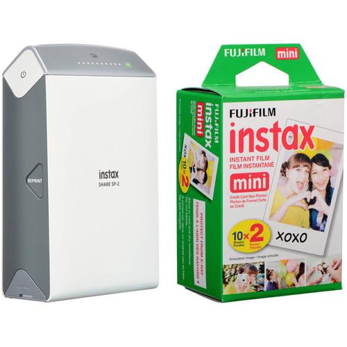 FUJIFILM INSTAX SHARE Smartphone Printer SP-2 with Instant Film Kit