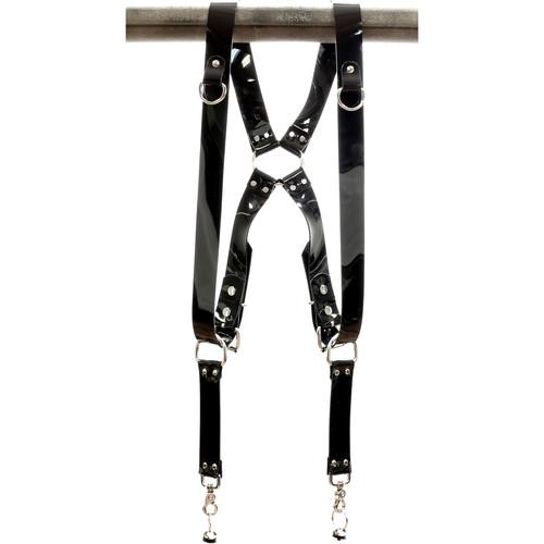Funk Plus PVC Vinyl Ring Back Harness with 1.5" Wide Straps and D-Rings