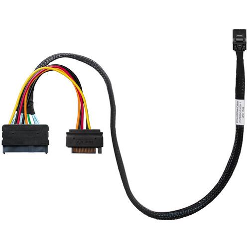 HighPoint SFF-8643 to U.2 SFF-8639 Cable with 15-Pin SATA Power Connector, HighPoint, SFF-8643, to, U.2, SFF-8639, Cable, with, 15-Pin, SATA, Power, Connector