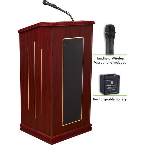 Oklahoma Sound Prestige Sound Lectern with Rechargeable Battery & Wireless Handheld Mic