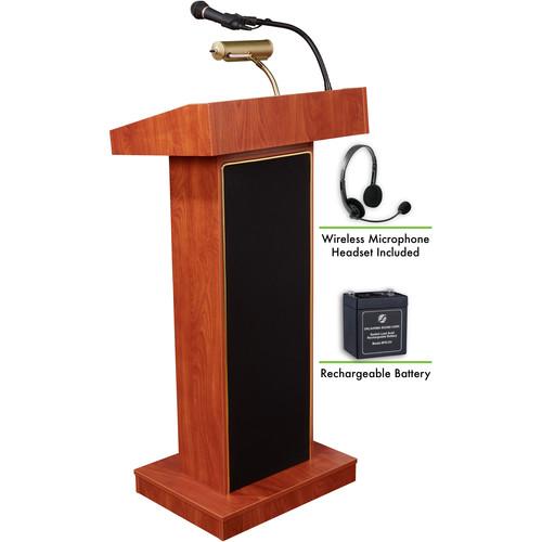 Oklahoma Sound The Orator Lectern with Rechargeable Battery & Wireless Headset Mic