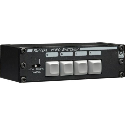 RDL RU-VSX4 4x1 Vertical Interval Video Switcher - BNC, Looping Inputs
