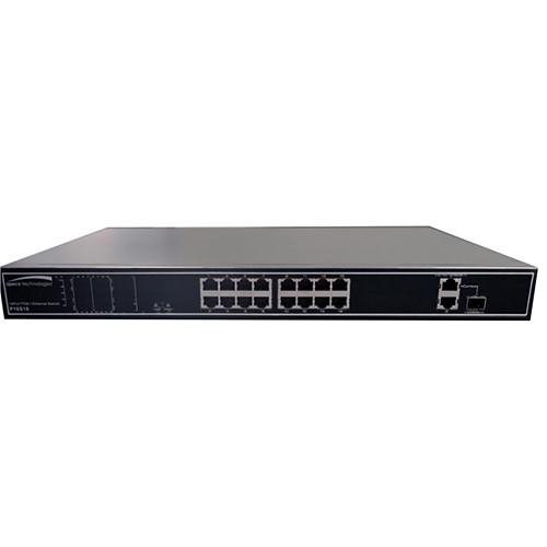 Speco Technologies 18 Port Switch with 16 Port PoE 802.3AT, 180W Total Power Budget