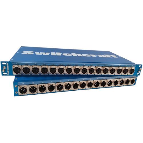 Switchcraft PT Series 16 Front-Panel Female XLR to 16 Rear-Panel Male XLR Audio Pass-Through I O Panel