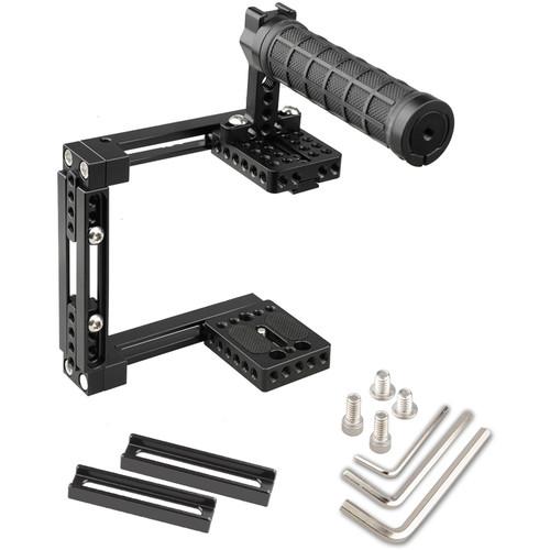 CAMVATE Dual-Use Adjustable Cage with Rubber Top Handle