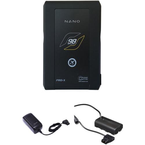 Core SWX Nano Battery Kit with NP-F Dummy Battery and D-Tap Charger