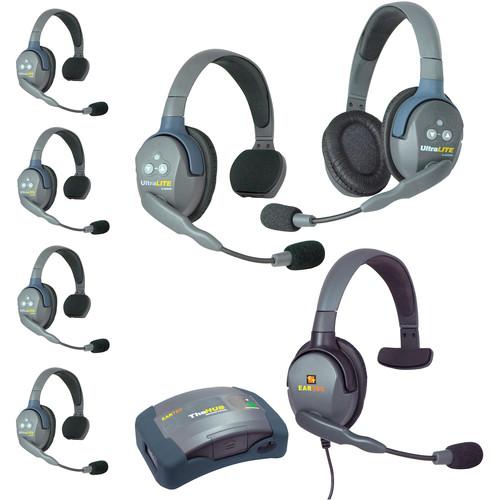 Eartec HUB751MXSEU UltraLITE 7-Person HUB Intercom System with Max 4G Single Headset