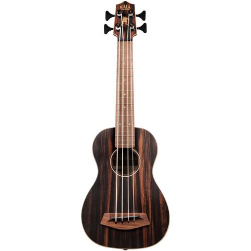 KALA UBASS-EBY-FSRW Striped Ebony Acoustic-Electric U-BASS with Round Wound Strings