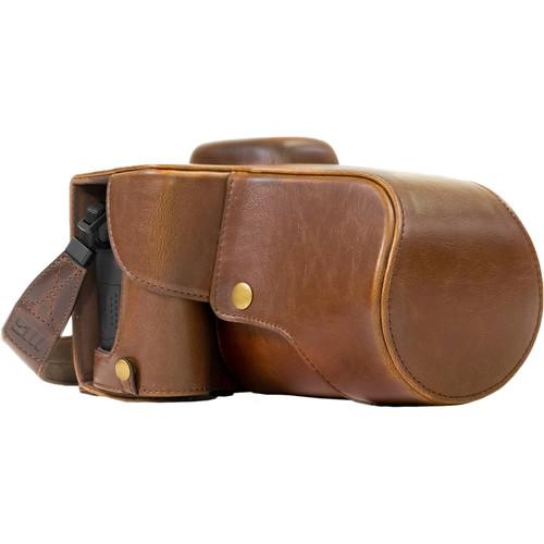 MegaGear Ever Ready PU Leather Case and Strap for Canon EOS T6s, 8000D & 18-55mm Lens