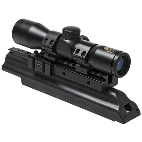 NcSTAR 4x30 Compact Scope with AK Tri-Rail Mount & 1" Ring Pair Combo