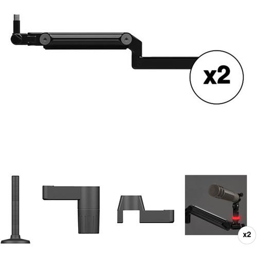 O.C. White Broadcast Two-Mic Mounting Kit with On-Air Lights for Ultima Modular Systems