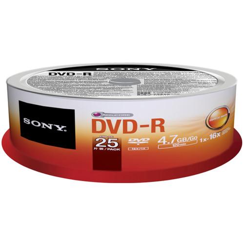 Sony 4.7GB DVD-R Recordable Discs, Sony, 4.7GB, DVD-R, Recordable, Discs
