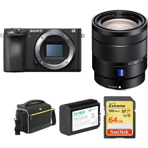 Sony Alpha a6500 Mirrorless Digital Camera with 16-70mm Lens and Free Accessory Kit