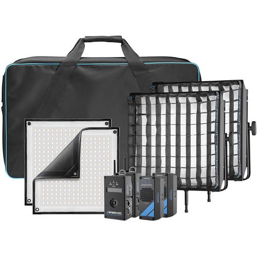Westcott Flex Cine DMX Bi-Color LED Mat Two-Light Fixture Kit
