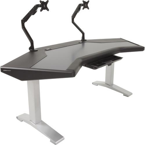 Argosy Halo.G Standard Workstation with Accessory Tray, and Two Monitor Arms