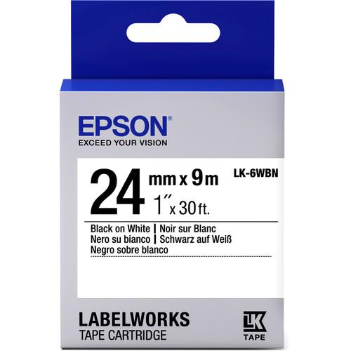 Epson LabelWorks Standard LK Tape Black on White Cartridge, Epson, LabelWorks, Standard, LK, Tape, Black, on, White, Cartridge
