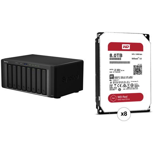 Synology DiskStation DS1817 64TB 8-Bay NAS Enclosure Kit with WD NAS Drives
