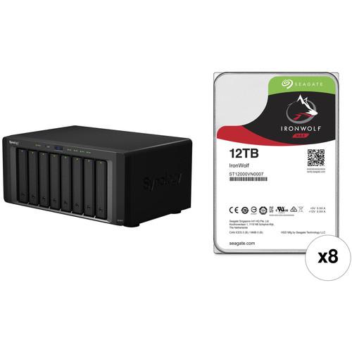 Synology DiskStation DS1817 96TB 8-Bay NAS Enclosure Kit with Seagate NAS Drives