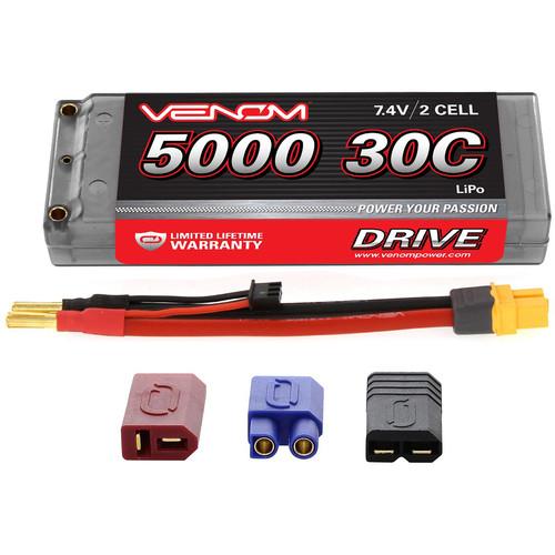 Venom Group Venom 30C 2S 5000mAh 7.4V Hard Case Lipo Battery Roar Approved With Uni Plug