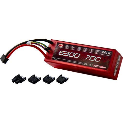 Venom Group Venom 70C 4S 14.8V 6300mAh Lipo Battery Roar Approved With Universal Plug