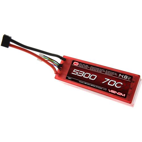 Venom Group Venom 70C 4S 5300mAh 14.8V Hard Case Rc Lipo Battery Roar Approved Traxxas Deans