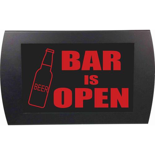 American Recorder BAR IS OPEN Indicator Sign with LEDs