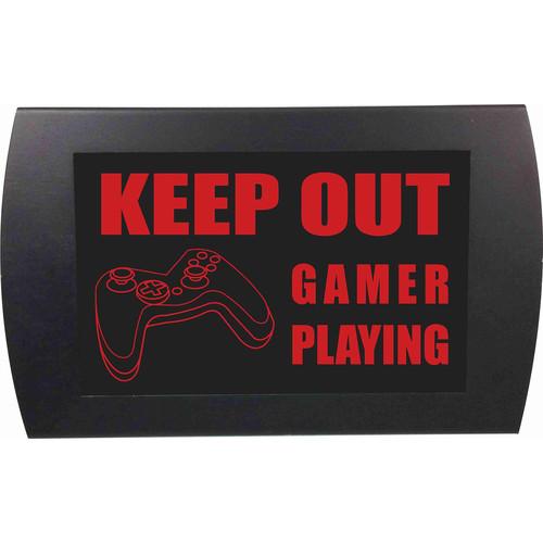 American Recorder KEEP OUT GAMER PLAYING Indicator Sign with LEDs
