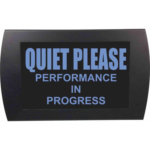 American Recorder QUIET PLEASE PERFORMANCE IN PROGRESS Indicator Sign with LEDs