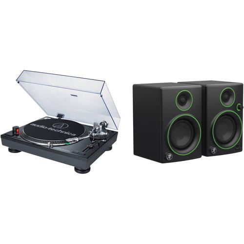 Audio-Technica Consumer AT-LP120USB Pro Turntable Kit with Studio Monitors