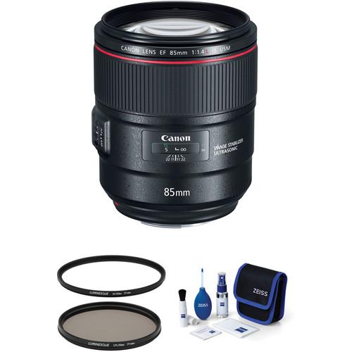 Canon EF 85mm f 1.4L IS USM Lens with Accessories Kit