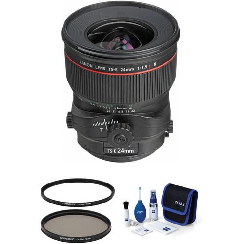 Canon TS-E 24mm f 3.5L II Tilt-Shift Lens with Accessories Kit