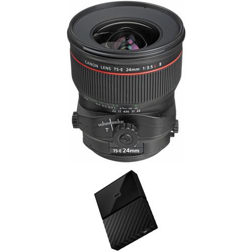 Canon TS-E 24mm f 3.5L II Tilt-Shift Lens with External Hard Drive Kit