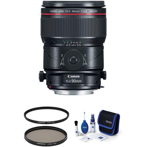 Canon TS-E 90mm f 2.8L Macro Tilt-Shift Lens with Accessories Kit