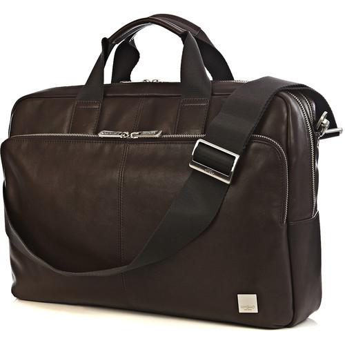 KNOMO USA 15" Amesbury Leather Laptop Briefcase