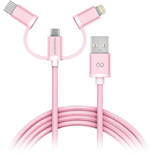 Naztech Braided 3-in-1 Hybrid USB Cable