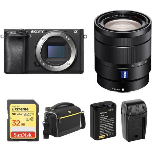 Sony Alpha a6300 Mirrorless Digital Camera with 16-70mm Lens and Free Accessory Kit