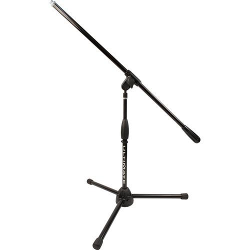 Ultimate Support PRO-R-T-SHORT-F Pro Series R Mic Stand with 1 4-Turn Clutch, Plastic Tripod Base Short Height Fixed Boom