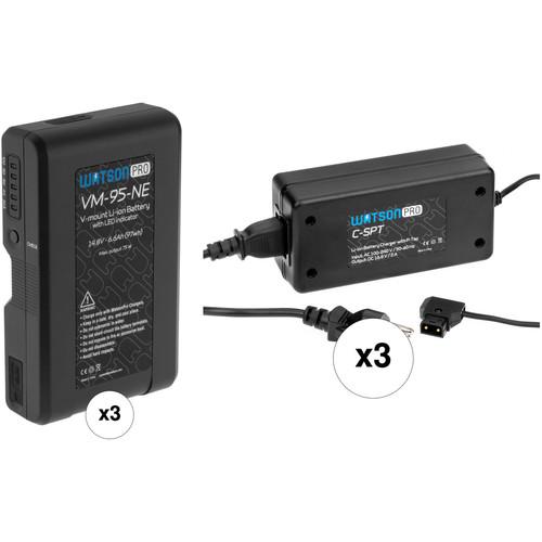 Watson Pro 14.8V 97Wh Li-Ion Battery Intro Kit with 3 x Batteries and Chargers