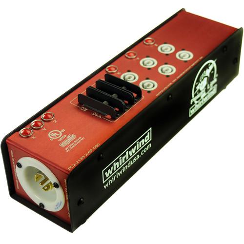 Whirlwind Power Link PL2 Stringer with L2130 Inlet and Outlet & Six PowerCon 20A Outlets & Three 20A Circuit Breakers