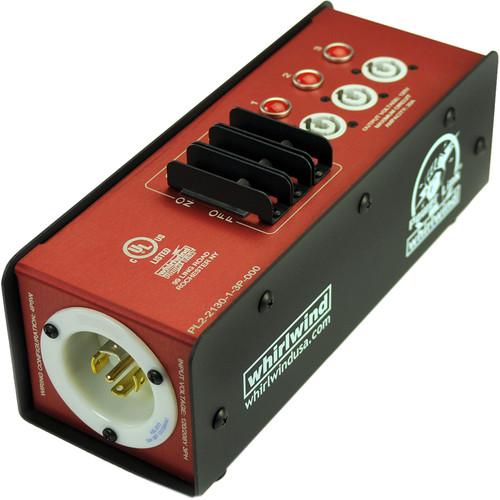 Whirlwind Power Link PL2 Stringer with NEMA L21-30 Inlet & Three 20A Neutrik PowerCon Outlets