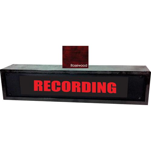 American Recorder RECORDING Sign with LEDs & Rosewood Enclosure